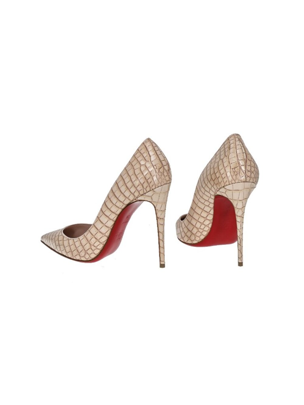 Christian Louboutin Kate 100 Croc-effect Leather Pumps - Picture 3 of 6